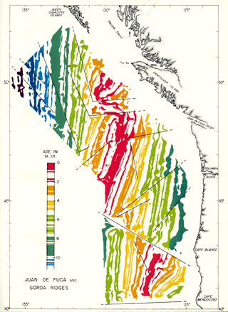 Magnetic Anomalies along Pacific Ridge